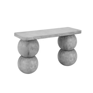 SHATANA HOME Emperor Console Table Large In Light Grey Concrete