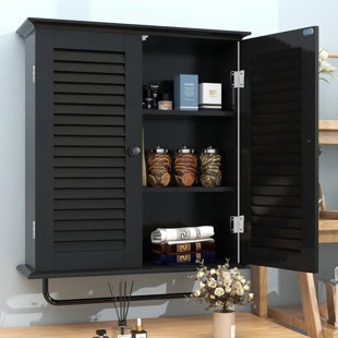 WILDON HOME® Betim High-rated Wood Wall Bathroom Cabinet