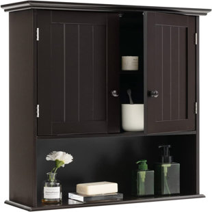 WILDON HOME® Betli Solid Wood Wall Bathroom Cabinet