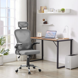 INBOX ZERO Ergonomic Office Chair Home Office Swivel Mesh Computer Chair Flip-Up Armrests