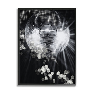 STUPELL INDUSTRIES Az-606-Framed " Glimmering Disco Ball " by Jesse Keith