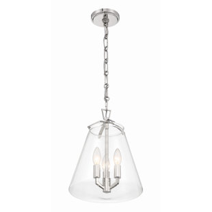CRYSTORAMA Voss 3 - Light Dimmable Bell Chandelier