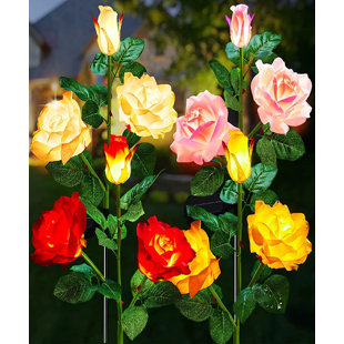 MANLAY Multicolor Solar Powered Integrated LED Pathway Light Pack