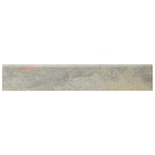MEROLA TILE Ardesia 18" x 3" Porcelain Bullnose Tile Trim in Gray