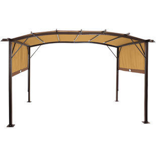 SUNNYDAZE DECOR 12 Ft. W x 9 Ft. D Steel Pergola with Canopy