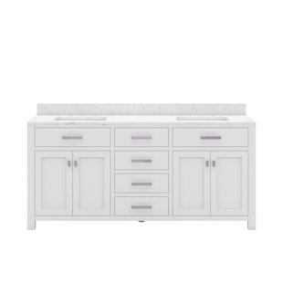 ANDOVER MILLS™ Minnetrista 72'' Double Bathroom Vanity with Marble Top