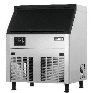 OUTBID 26" 600LBS/24H Air Cooled Freestanding Stainless Steel Undercounter Ice Machine UIM518