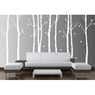 INNOVATIVE STENCILS Birch Tree Forest Branches Wall Decal