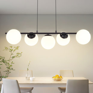 GEORGE OLIVER Sollis 5 - Light Kitchen Island Pendant