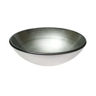 Ailee Designs 19'' Glass Circular Vessel Bathroom Sink