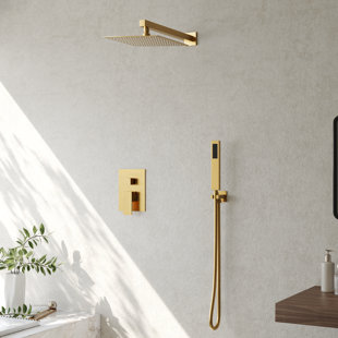EVERSTEIN RainfallCascade 10" Pressure Balanced Rain Shower System with Handheld Spray