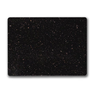 YEW & TULIP Natural Black Galaxy Granite Cutting Board With Non-Slip Rubber Feet