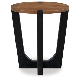 17 STORIES Loradine Solid Wood End Table