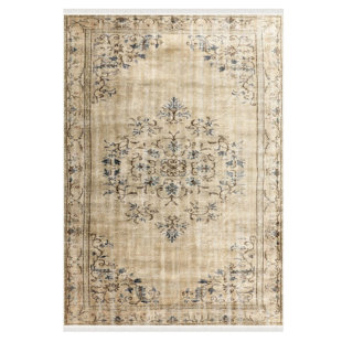 RUGPERA Hasting Beige And Brown Color Oriental Design Carpet Machine Woven Polyester & Cotton Yarn Area Rugk