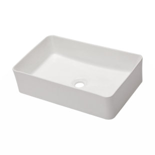 Wenty 14'' Ceramic Rectangular Bathroom Sink