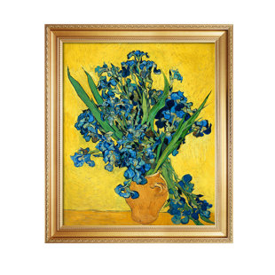 DECORARTS Irises Vase Flower, Vincent Van Gogh Art Reproduction. Giclee Canvas Prints Wall Art for Home Decor