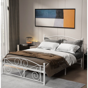 GZMWON Metal Bed Frame with Headboard