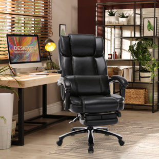 INBOX ZERO Big and Tall Bonded Leather Wide and High Back Home Office Executive Computer Chair