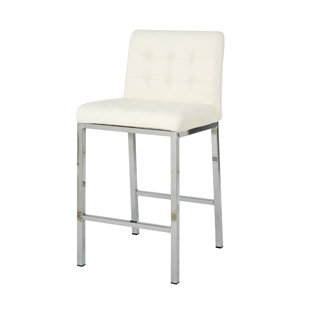 BUTHREING Tufted Fabric Metal Side Chair Dining Chair