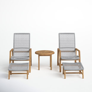 BIRCH LANE™ Demetri Teak 2 - Person Outdoor Seating Group