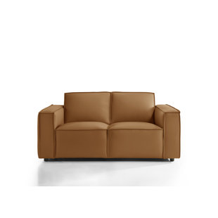 HAAKEN FURNITURE Solado 60'' Leather Loveseat
