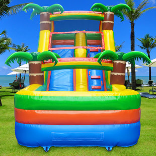 GOOSH 13' x 21' Summer Breeze Commercial Grade Water Slide with Splash Pool (with Blower)