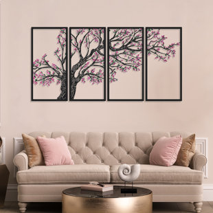 ARTEPERA Seasons' Vibes Metal Wall Art Set 4 Piece - Tree of Life