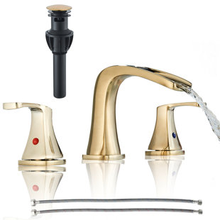 ALENARTWATER Widespread 2-handle Bathroom Faucet with Drain Assembly