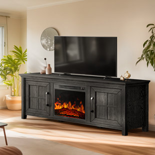 AUGUST GROVE® Aravinthan TV Stand For TVs Up To 70" With Electric Fireplace Included