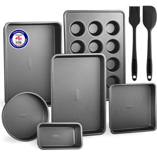 LIFEMASTER Bakken- Swiss 8 Piece Non-Stick Steel Bakeware Set