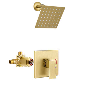 ESNBIA Tub Shower Faucet Set (Valve Included) with 6-Inch Rain Shower Head