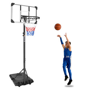 KADEN ENA INC Portable Basketball Goal System with Stable Base and Wheels