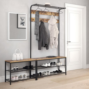 MERCURY ROW Doretta Hall Tree 100cm Wide with Bench and Shoe Storage