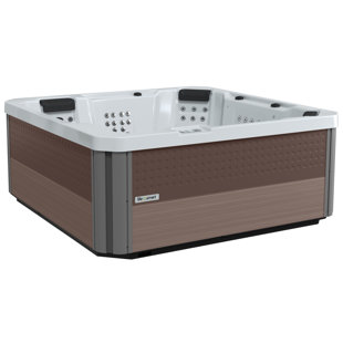 LIFESMART SPAS AND SAUNAS Lifesmart Spas Palmetto 230 Volt 6-Person 72-Jet Acrylic Square Hot Tub with Ozonator