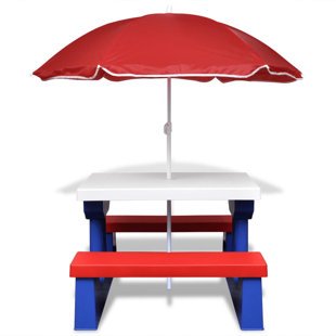 ISABELLE & MAX Kids Rectangular Outdoor Table Or Chair and Chair Set
