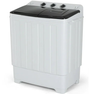 DREAMDWELL HOME 30lbs High Efficiency Portable Washer & Dryer Combo 19lbs Washer/11lbs Spinner with Drain Pump