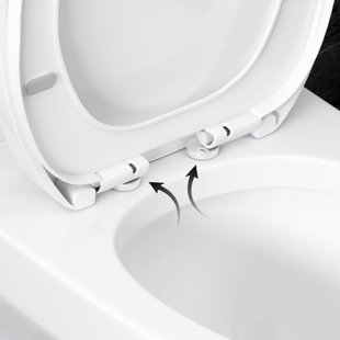 Mjkone 4.8 Gallons GPF Elongated Comfort Height Floor Mounted Two-Piece Toilet (Seat Included)