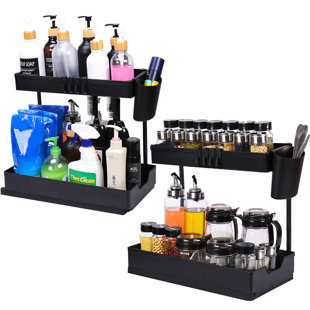 GRAND SERVICO Adjustable Plastic/Steel Under Sink Organizer