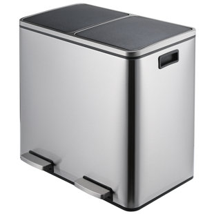 PIRECART Stainless Steel Step On Trash Can