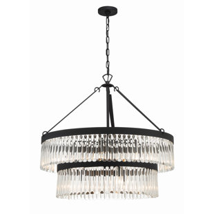 CRYSTORAMA Emory 9 - Light Dimmable Tiered Chandelier