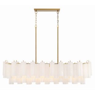 CRYSTORAMA Addis 14 - Light Dimmable Linear Chandelier