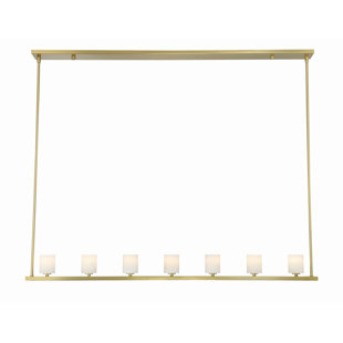 CRYSTORAMA Aragon 7 - Light Dimmable Linear Chandelier