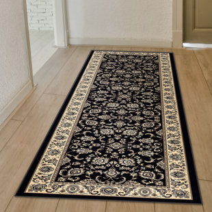 ASTORIA GRAND Weiser 1426 Traditional Oriental Black Area Rug