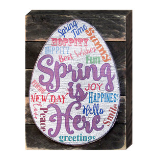 DESIGNOCRACY Spring is Here Easter Egg Wall Décor