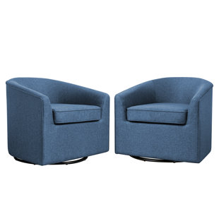 LARK MANOR™ Aviva 28.7'' Wide Swivel Barrel Chair