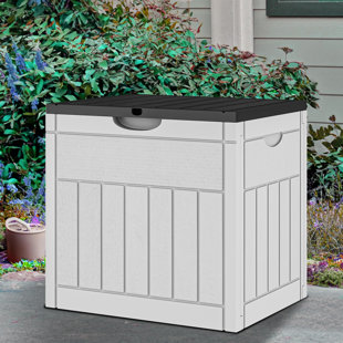 Edrosie Inc 22.00'' W 30 Gallons Resin Lockable Deck Box