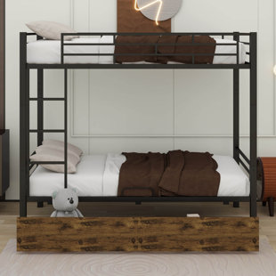 MASON & MARBLES Ammon Kids Twin Bunk Bed with Drawers