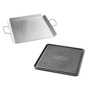 THE ROCK by Starfrit 2-Piece BBQ Grill & Griddle Set