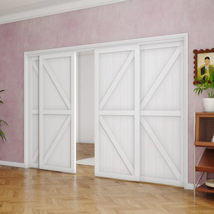 CHIC MODE Design Sliding Double Doors Manufactured Wood With Hardware