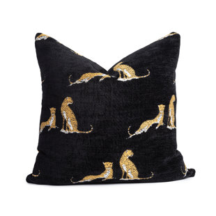 SHERRY KLINE Zaeleigh Animal Print Feather Throw Pillow